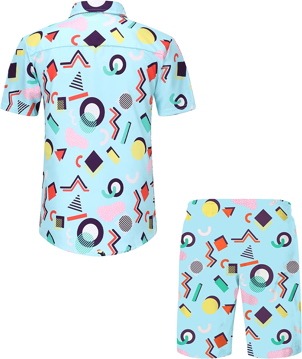 DOOPCCOR Hawaiian Shirt for Men Flower Casual Button Down Short Sleeve Hawaiian Shirt Suits