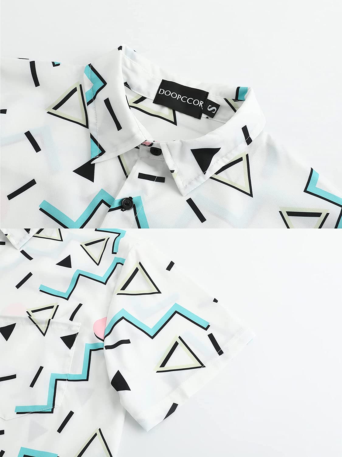 DOOPCCOR Hawaiian Shirt for Men Flower Casual Button Down Short Sleeve Hawaiian Shirt Suits