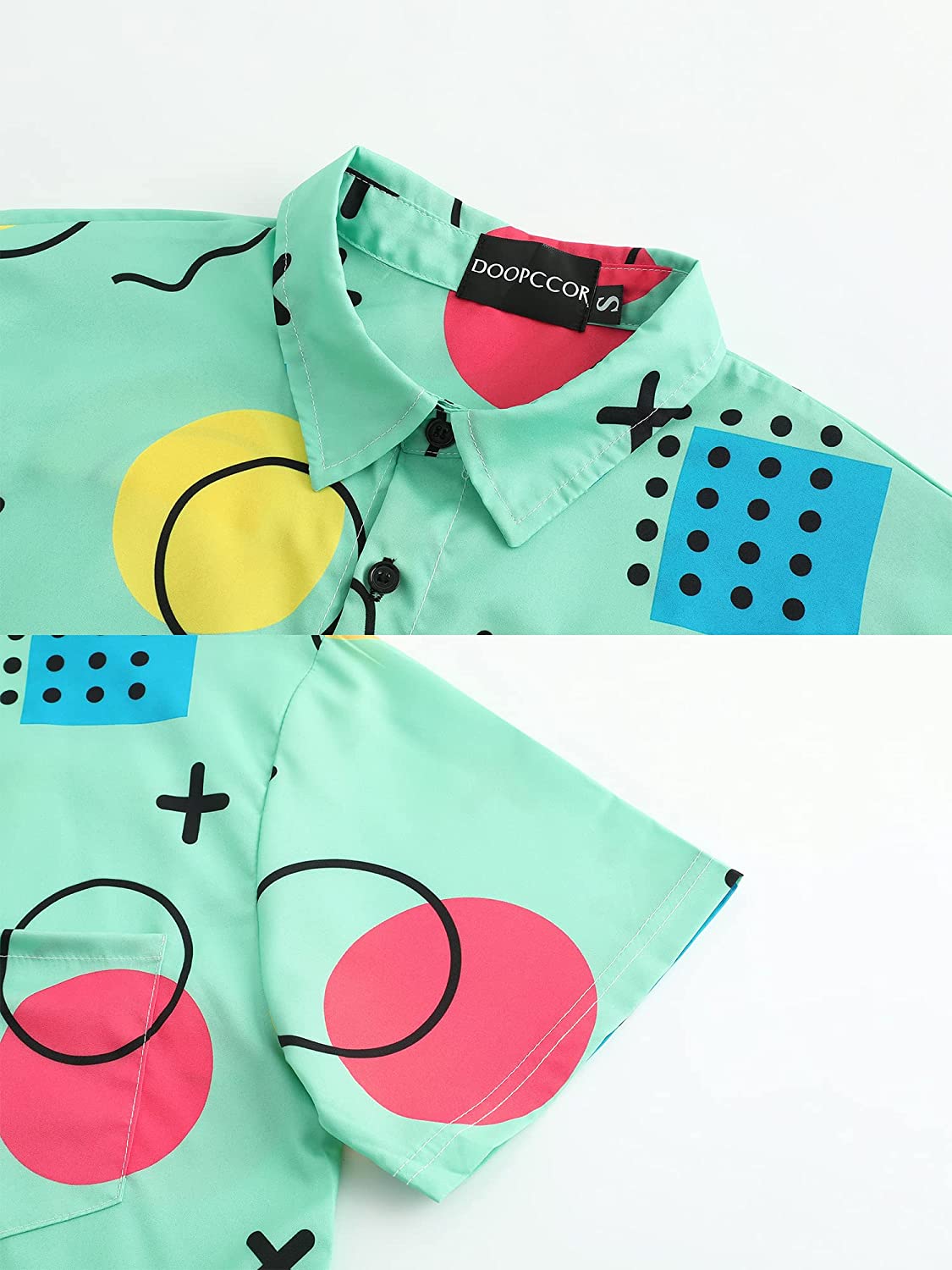 DOOPCCOR Hawaiian Shirt for Men Flower Casual Button Down Short Sleeve Hawaiian Shirt Suits