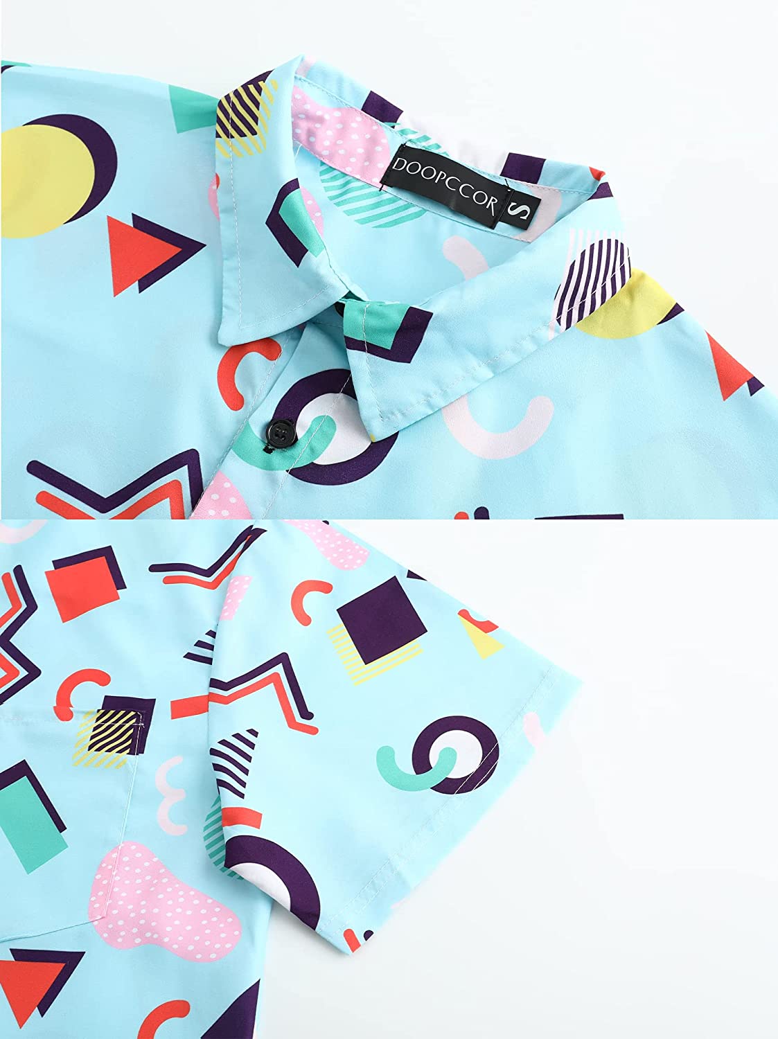 DOOPCCOR Hawaiian Shirt for Men Flower Casual Button Down Short Sleeve Hawaiian Shirt Suits