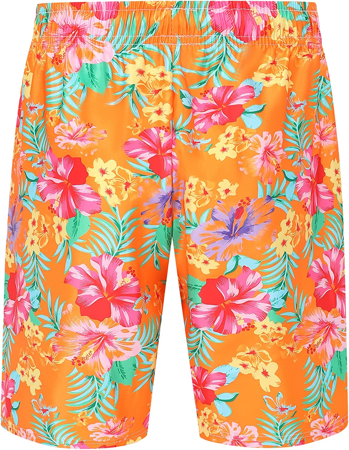 DOOPCCOR Mens Swimming Trunks Quick Dry Beach Hawaiian Shorts with Pockets