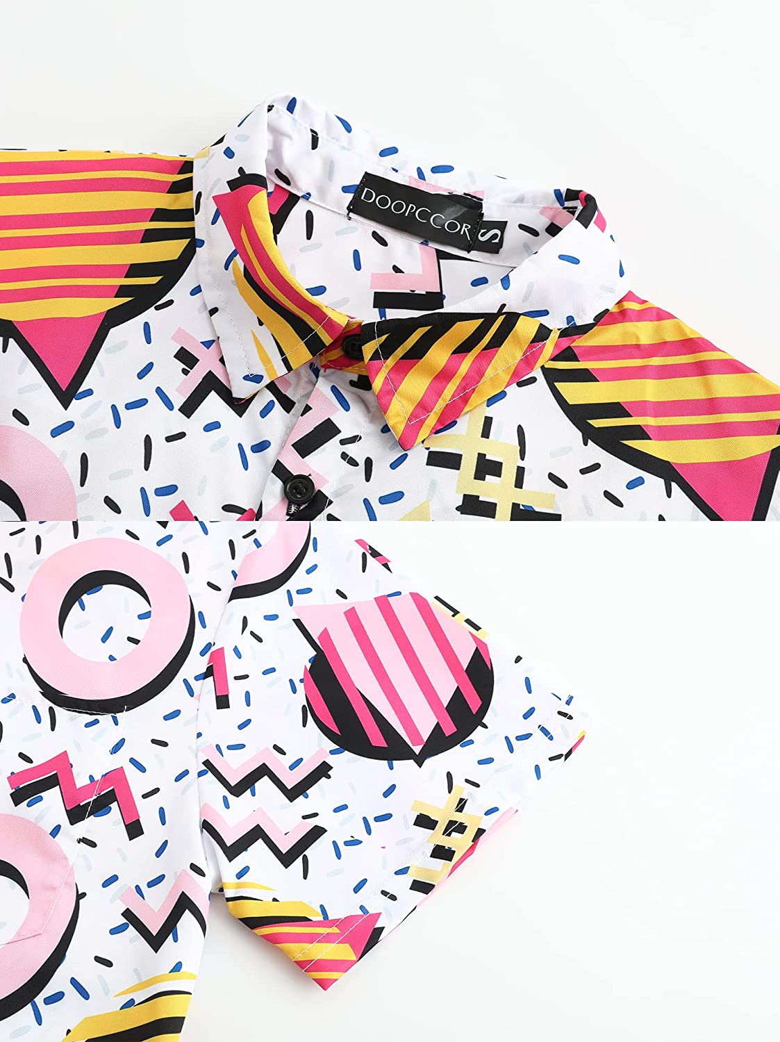 DOOPCCOR Hawaiian Shirt for Men Flower Casual Button Down Short Sleeve Hawaiian Shirt Suits