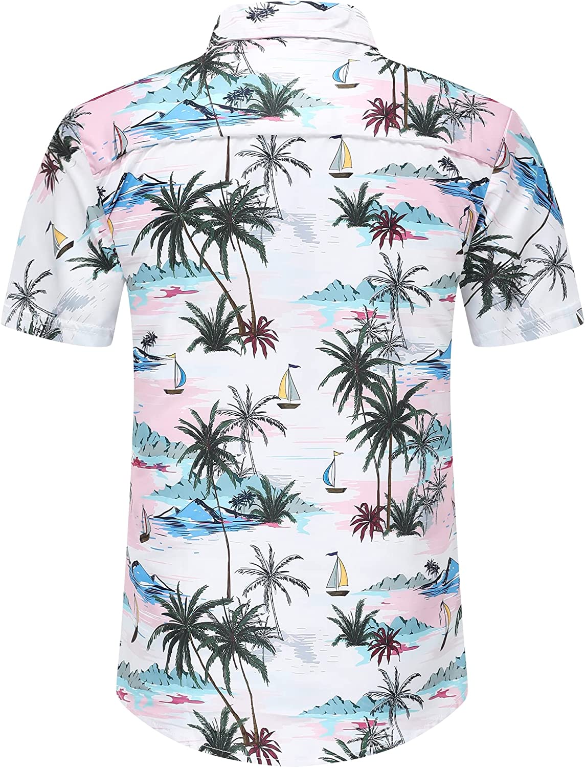 DOOPCCOR Hawaiian Shirt for Men Flower Casual Button Down Short Sleeve Hawaiian Shirt Suits