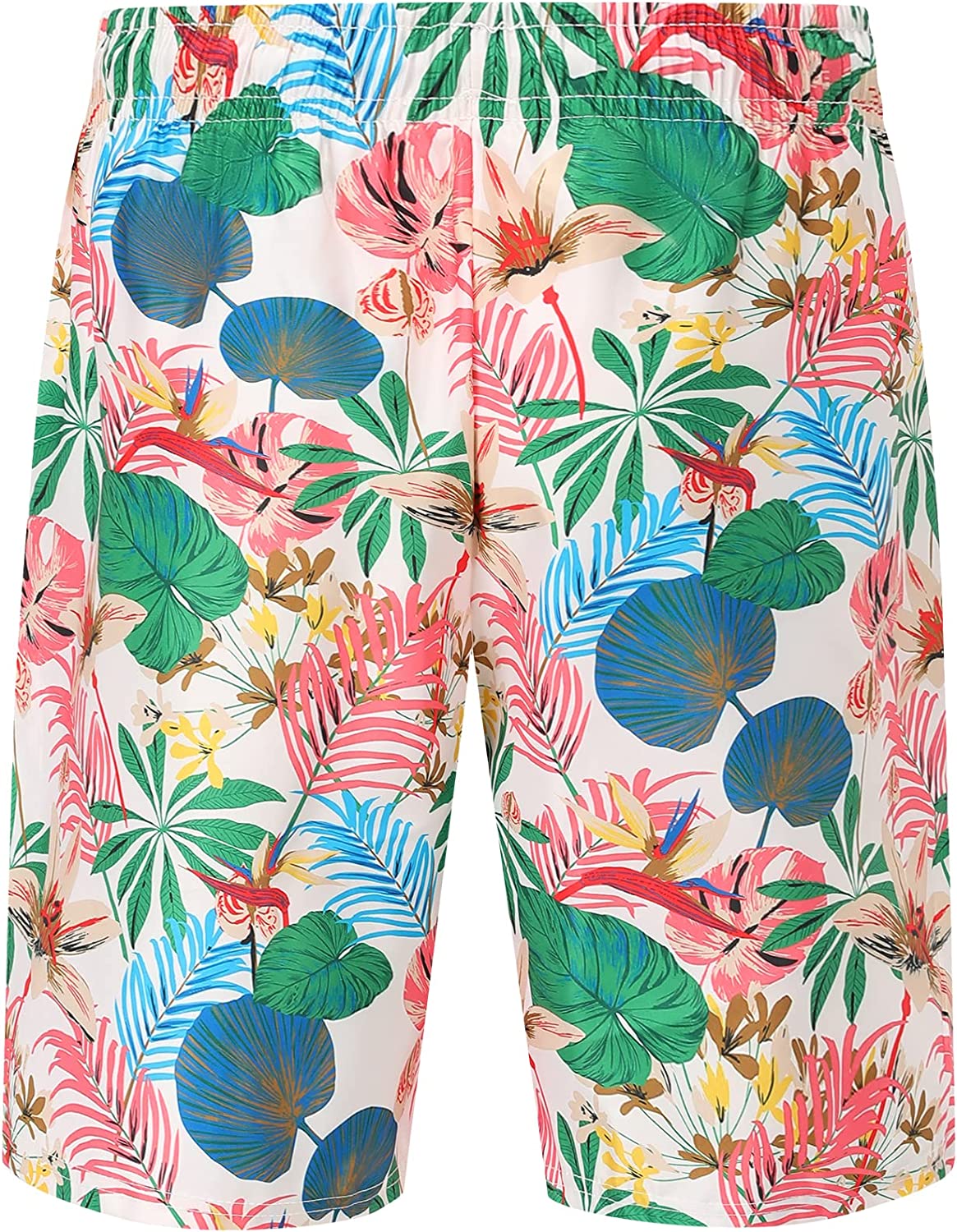 DOOPCCOR Mens Swimming Trunks Quick Dry Beach Hawaiian Shorts with Pockets