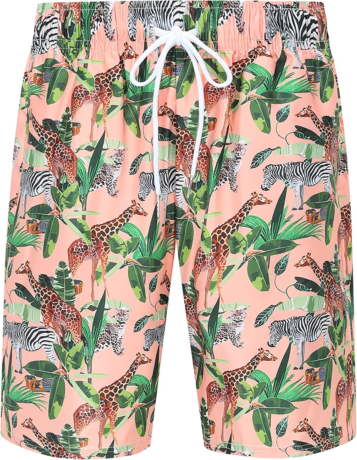 DOOPCCOR Mens Swimming Trunks Quick Dry Beach Hawaiian Shorts with Pockets