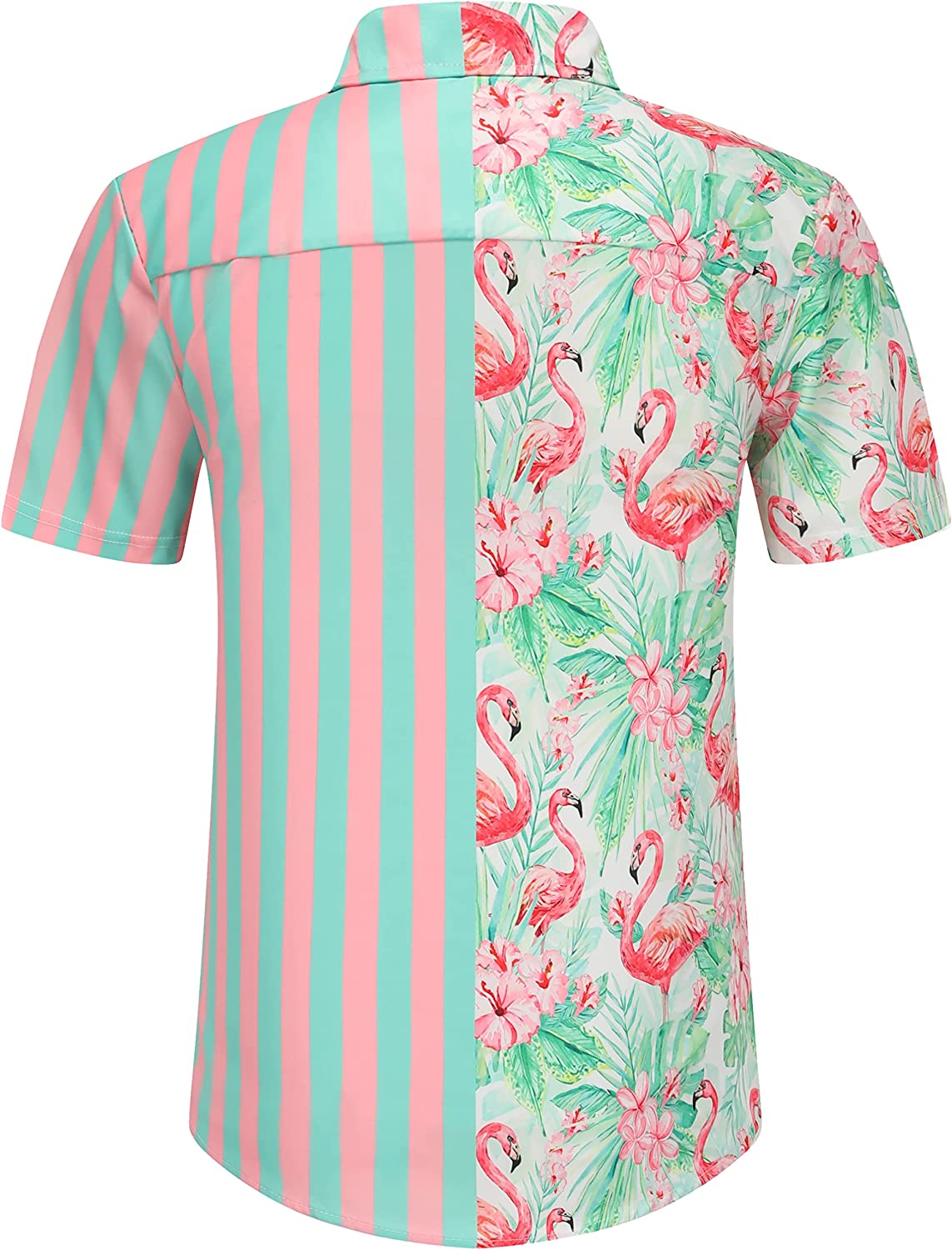 DOOPCCOR Hawaiian Shirt for Men Short Sleeves Printed Button Down Summer Beach Dress Shirts