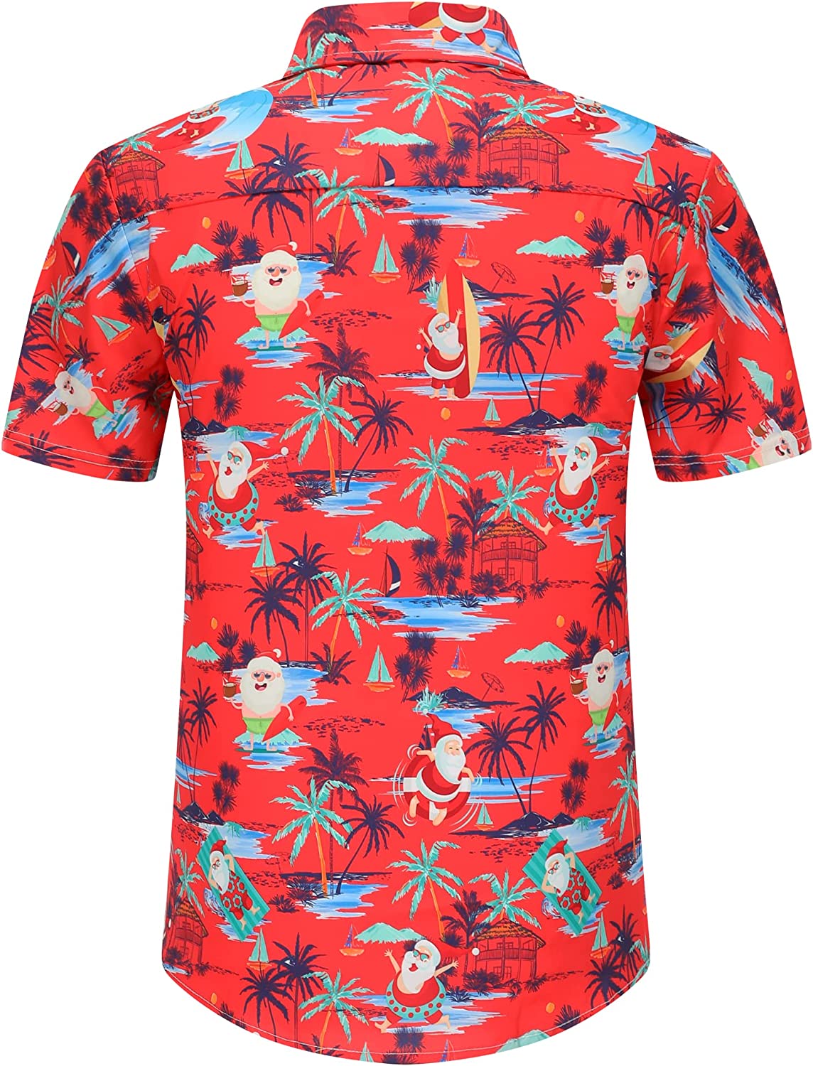 DOOPCCOR Christmas Button Up Hawaiian Shirt