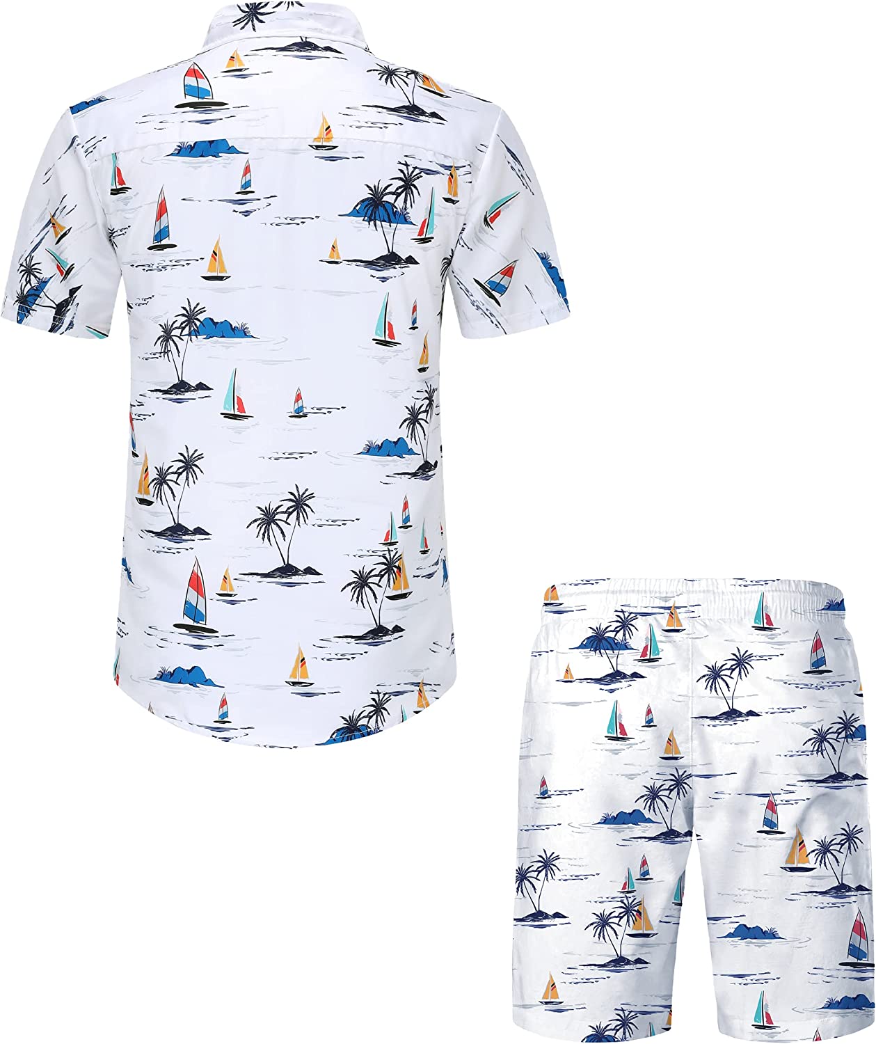 DOOPCCOR Hawaiian Shirt for Men Flower Casual Button Down Short Sleeve Hawaiian Shirt Suits