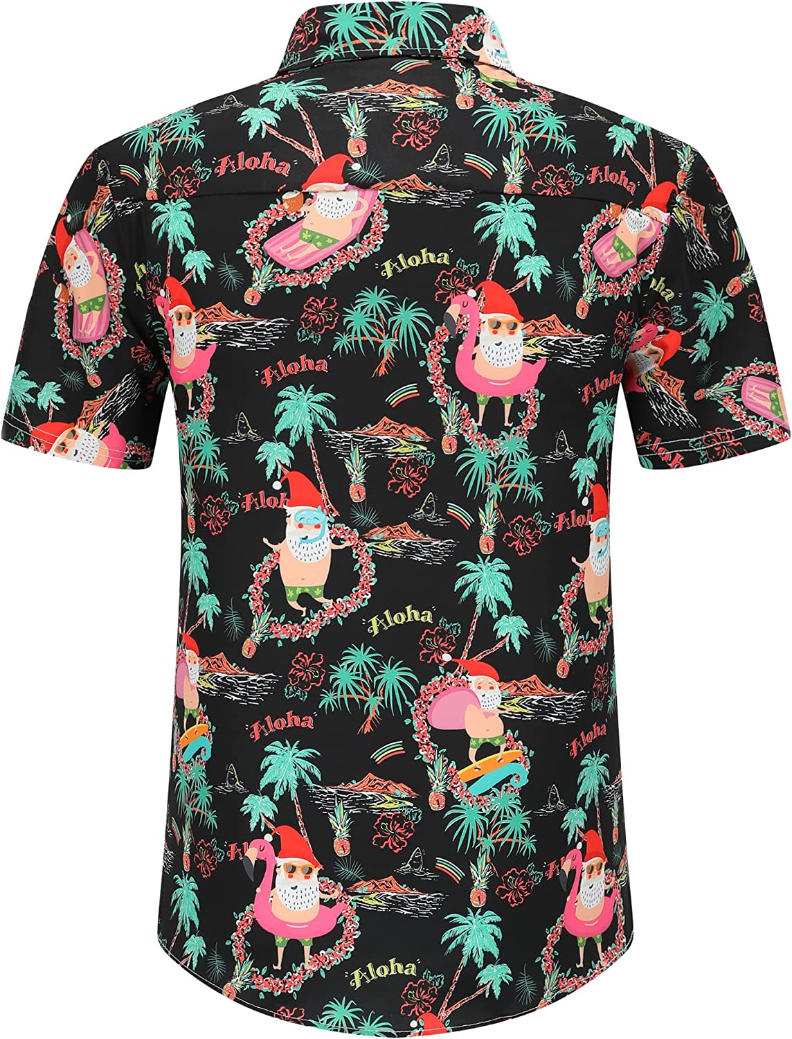 DOOPCCOR Christmas Button Up Hawaiian Shirt