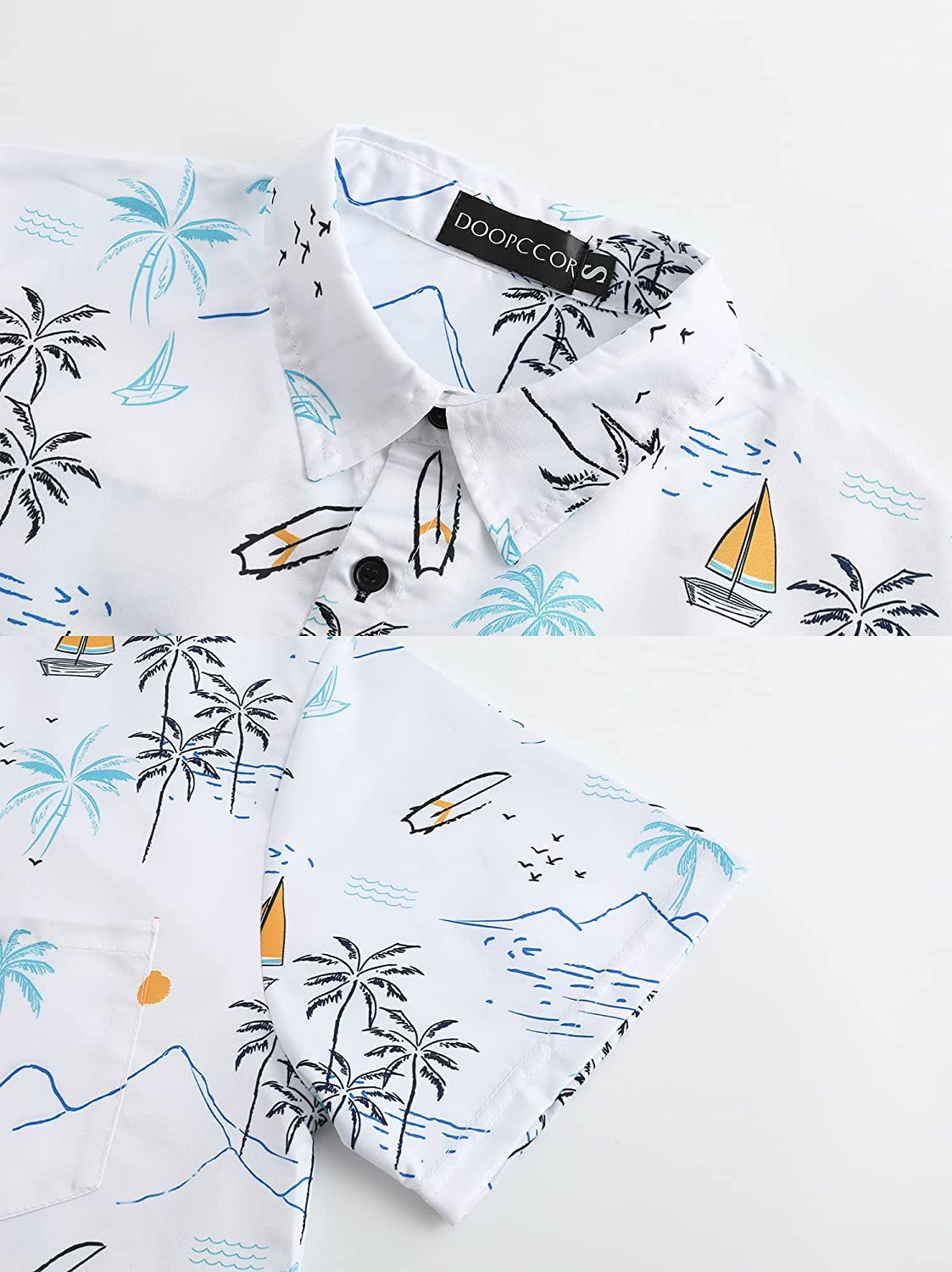 DOOPCCOR Hawaiian Shirt for Men Flower Casual Button Down Short Sleeve Hawaiian Shirt Suits