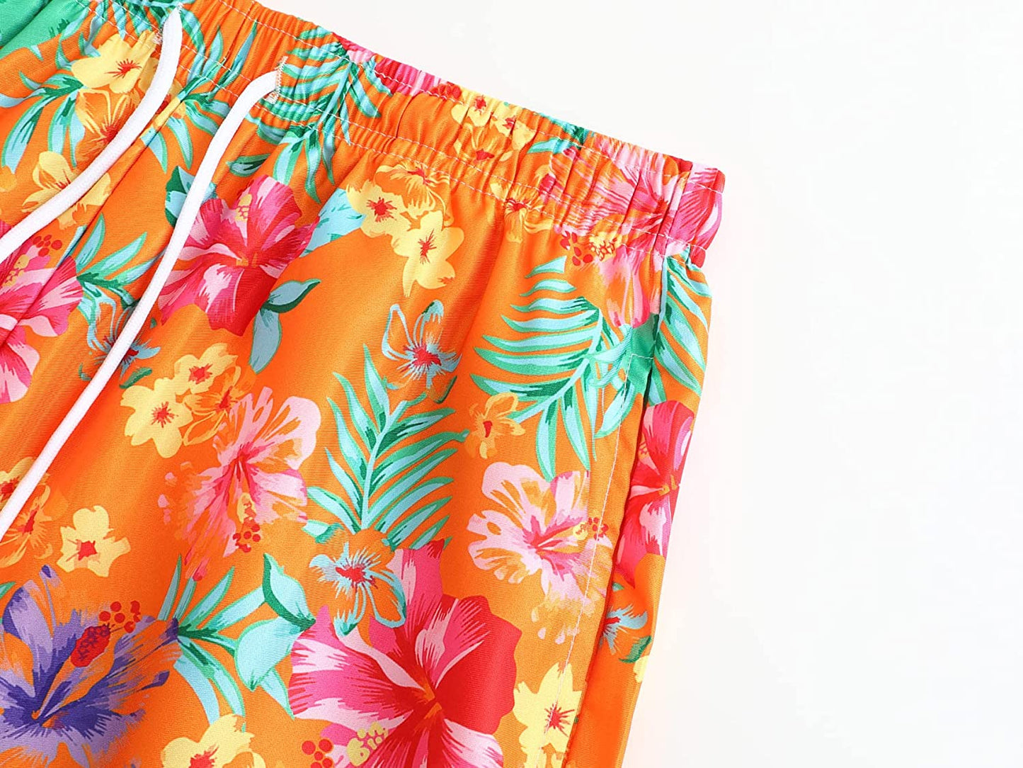 DOOPCCOR Mens Swimming Trunks Quick Dry Beach Hawaiian Shorts with Pockets