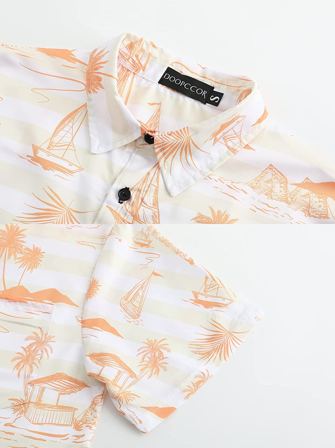 DOOPCCOR Hawaiian Shirt for Men Flower Casual Button Down Short Sleeve Hawaiian Shirt Suits