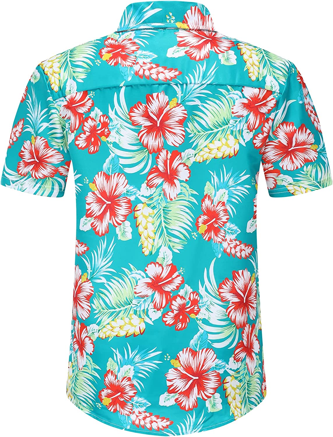 DOOPCCOR Hawaiian Shirt for Men Flower Casual Button Down Short Sleeve Hawaiian Shirt Suits