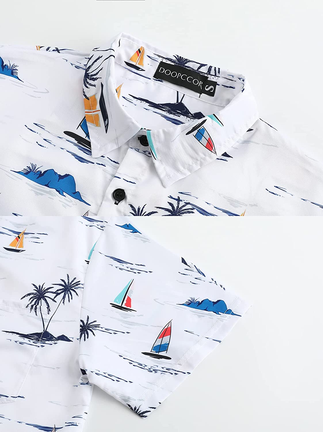 DOOPCCOR Hawaiian Shirt for Men Flower Casual Button Down Short Sleeve Hawaiian Shirt Suits