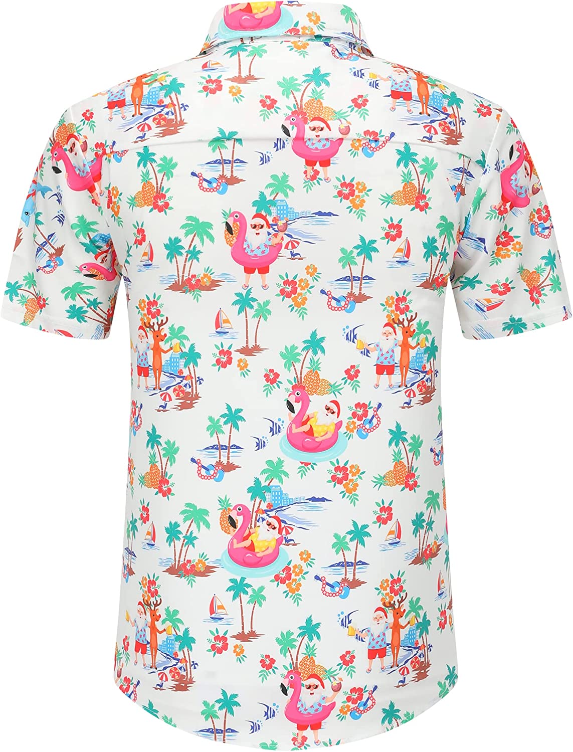 DOOPCCOR Christmas Button Up Hawaiian Shirt