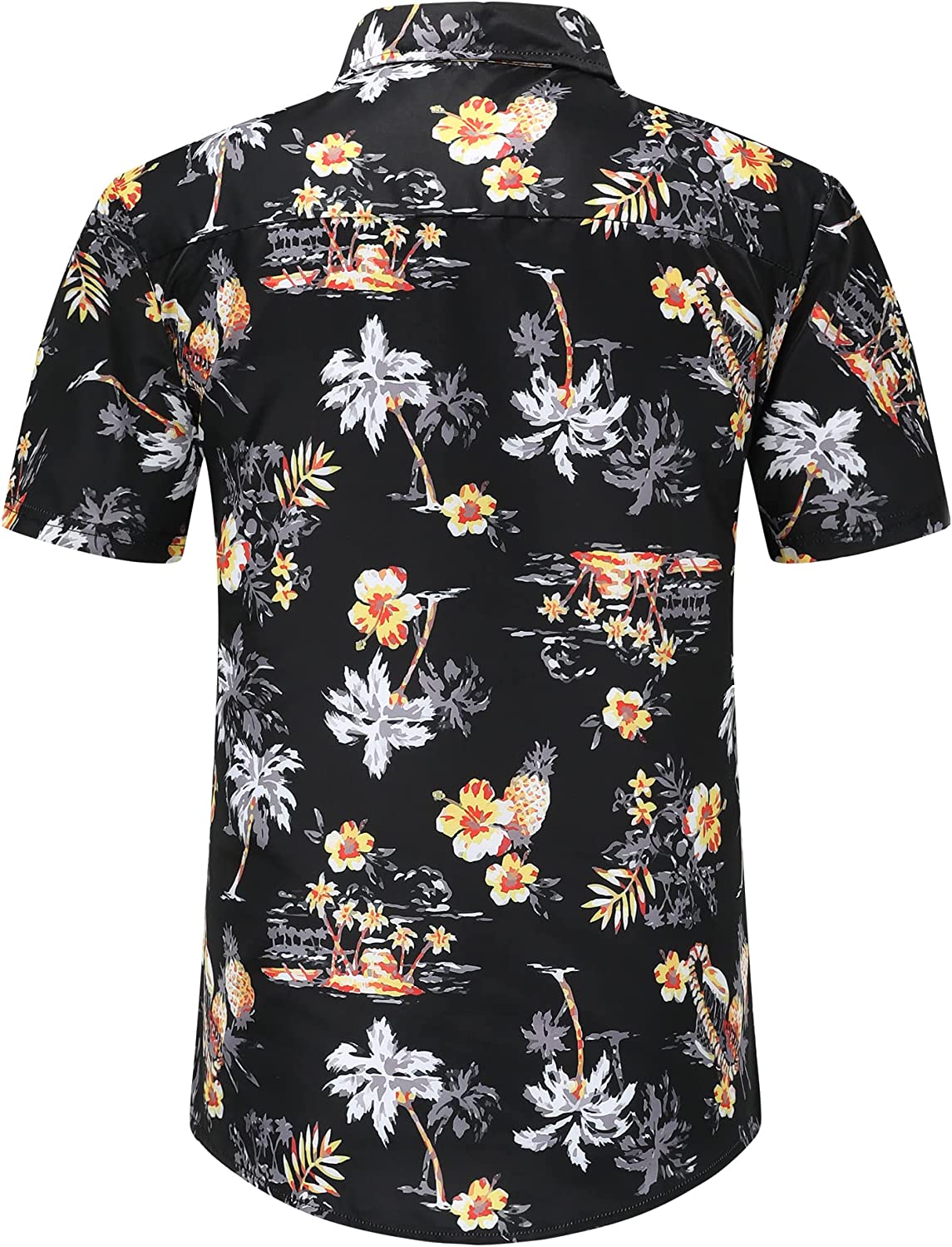 DOOPCCOR Hawaiian Shirt for Men Flower Casual Button Down Short Sleeve Hawaiian Shirt Suits