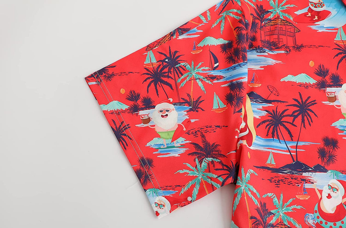 DOOPCCOR Christmas Button Up Hawaiian Shirt