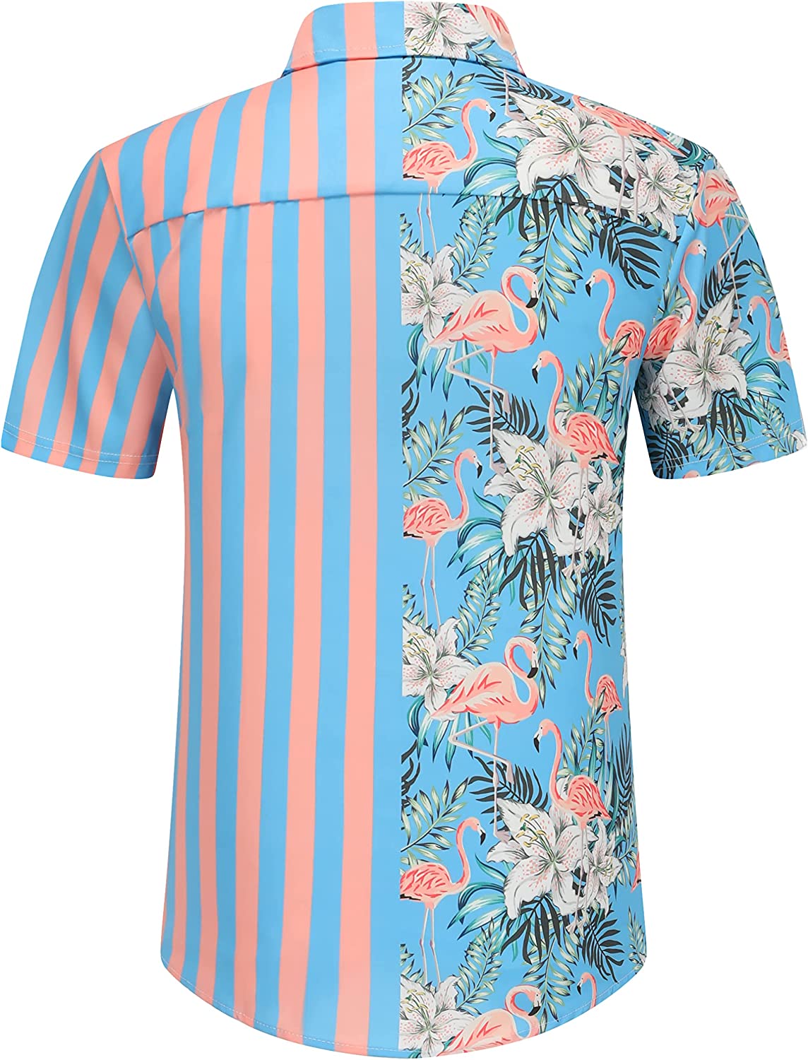 DOOPCCOR Hawaiian Shirt for Men Short Sleeves Printed Button Down Summer Beach Dress Shirts