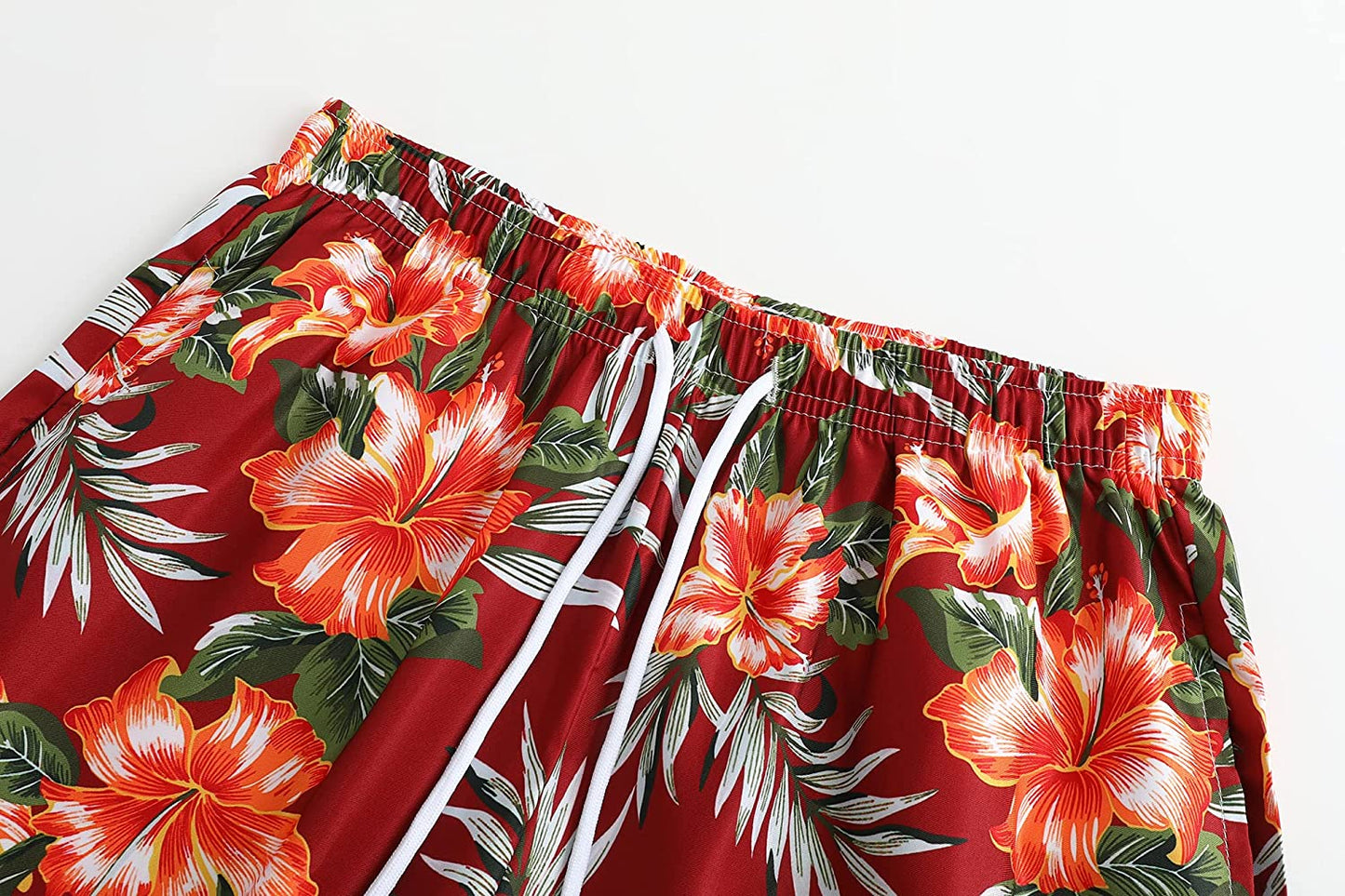 DOOPCCOR Mens Swimming Trunks Quick Dry Beach Hawaiian Shorts with Pockets