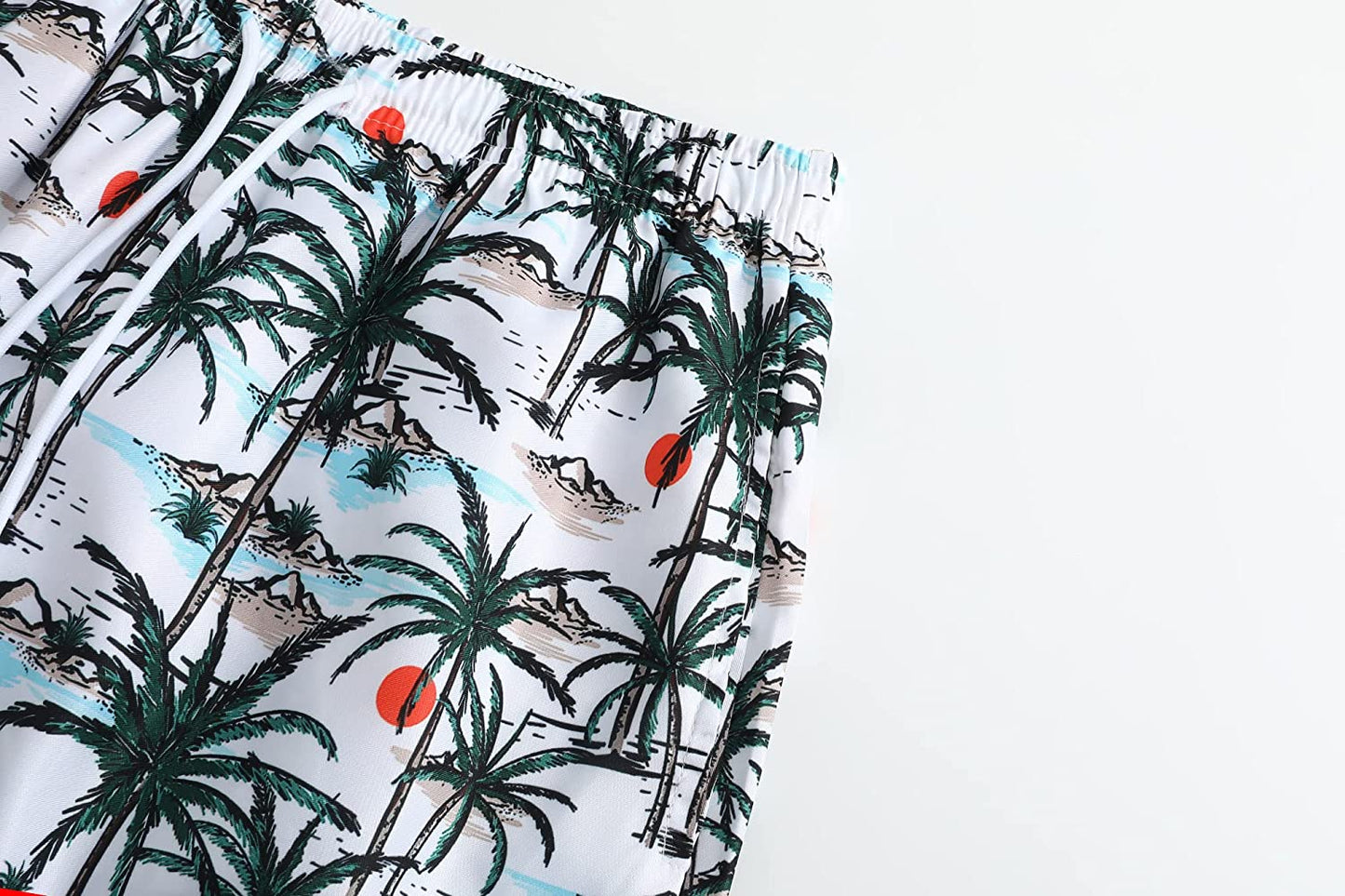 DOOPCCOR Mens Swimming Trunks Quick Dry Beach Hawaiian Shorts with Pockets