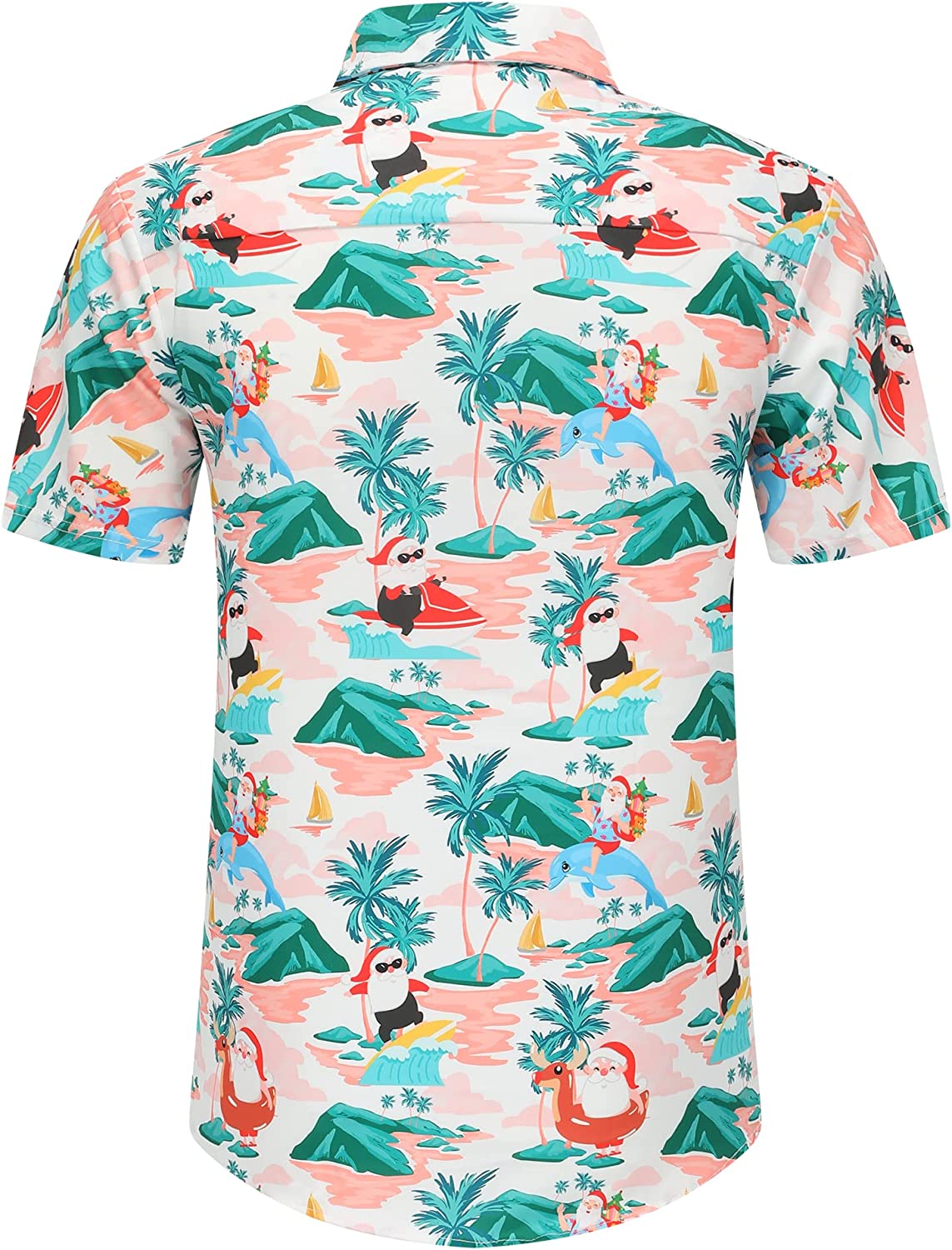 DOOPCCOR Christmas Button Up Hawaiian Shirt