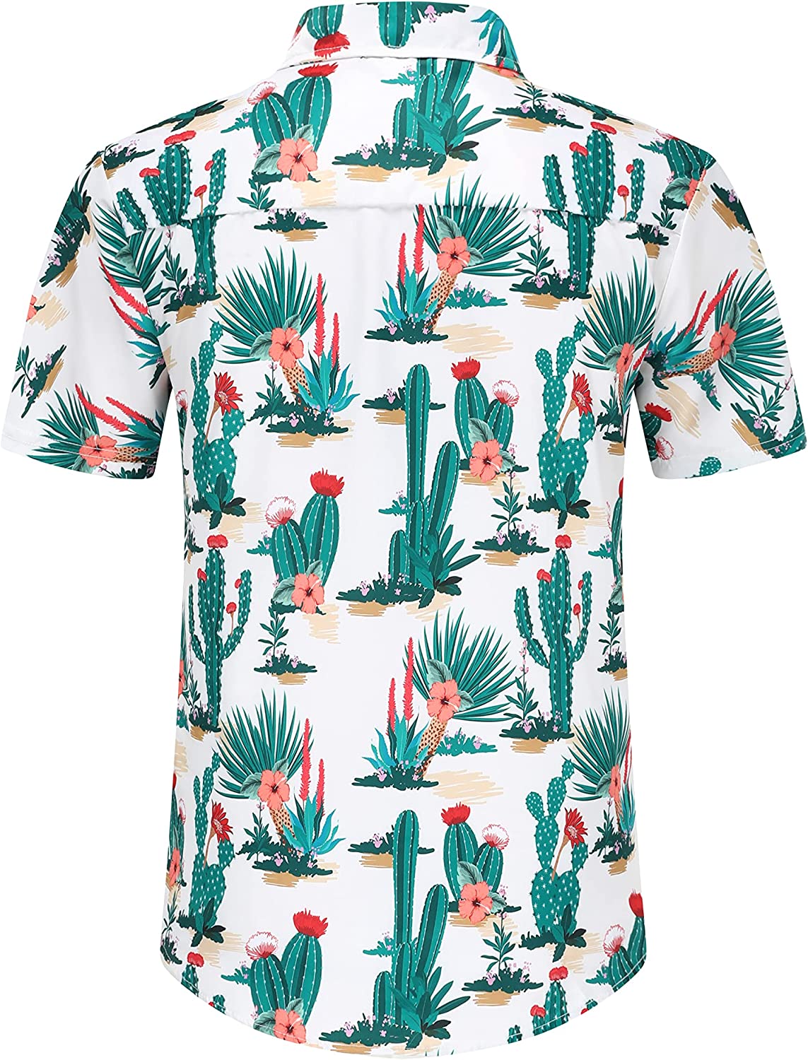 DOOPCCOR Hawaiian Shirt for Men Flower Casual Button Down Short Sleeve Hawaiian Shirt Suits