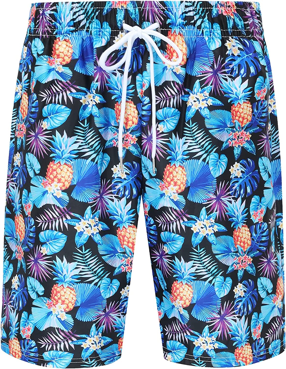 DOOPCCOR Mens Swimming Trunks Quick Dry Beach Hawaiian Shorts with Pockets