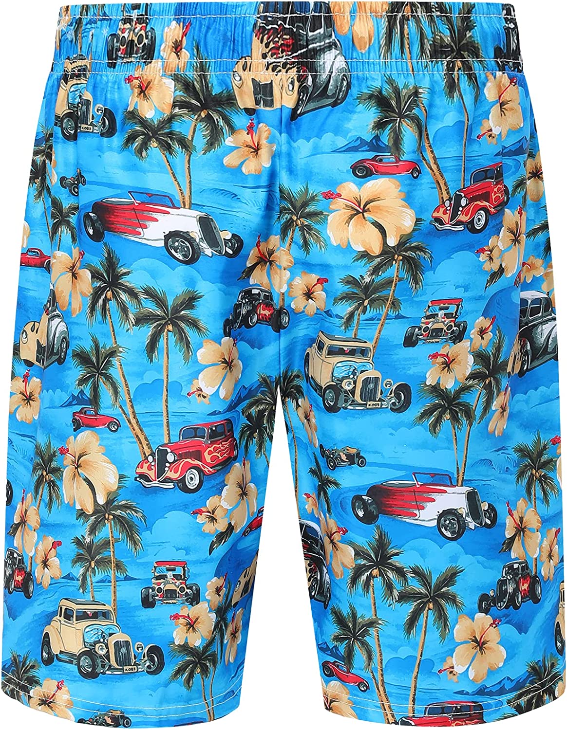 DOOPCCOR Mens Swimming Trunks Quick Dry Beach Hawaiian Shorts with Pockets