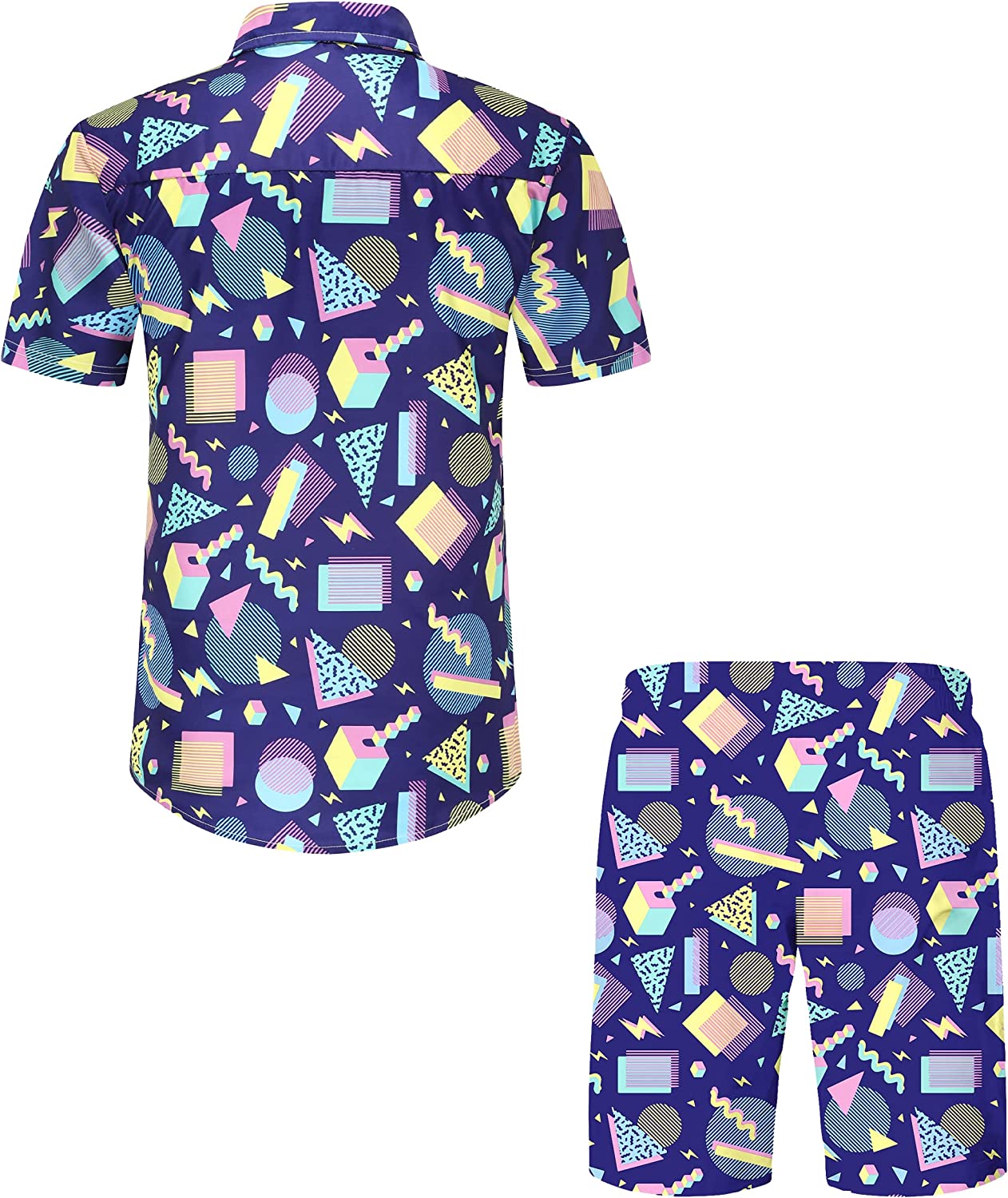 DOOPCCOR Hawaiian Shirt for Men Flower Casual Button Down Short Sleeve Hawaiian Shirt Suits