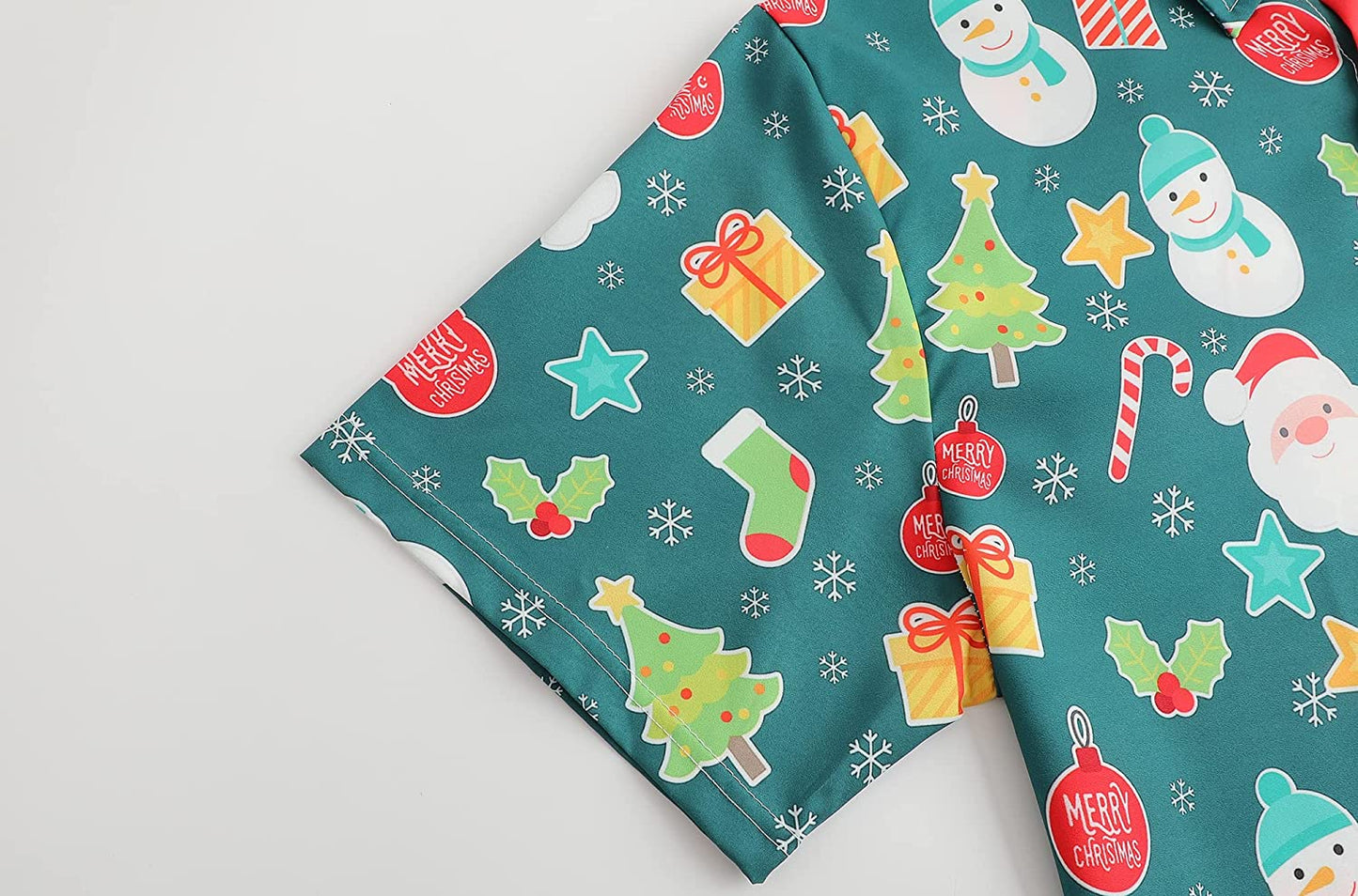 DOOPCCOR Christmas Button Up Hawaiian Shirt
