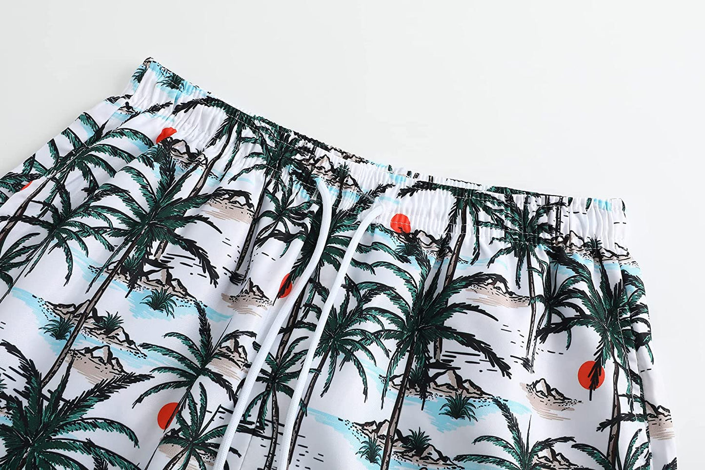 DOOPCCOR Mens Swimming Trunks Quick Dry Beach Hawaiian Shorts with Pockets