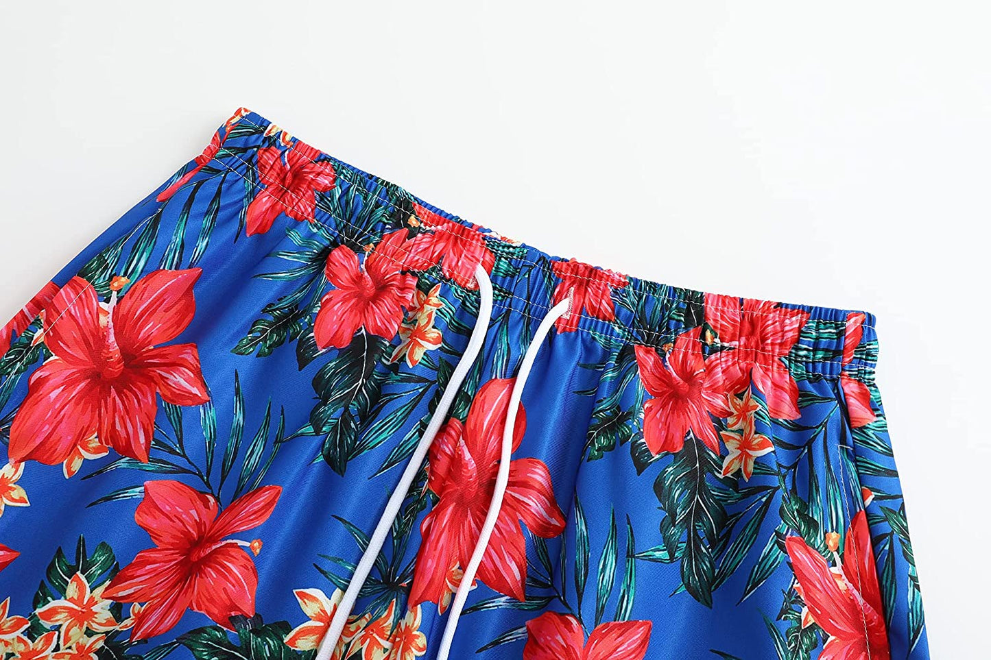 DOOPCCOR Mens Swimming Trunks Quick Dry Beach Hawaiian Shorts with Pockets