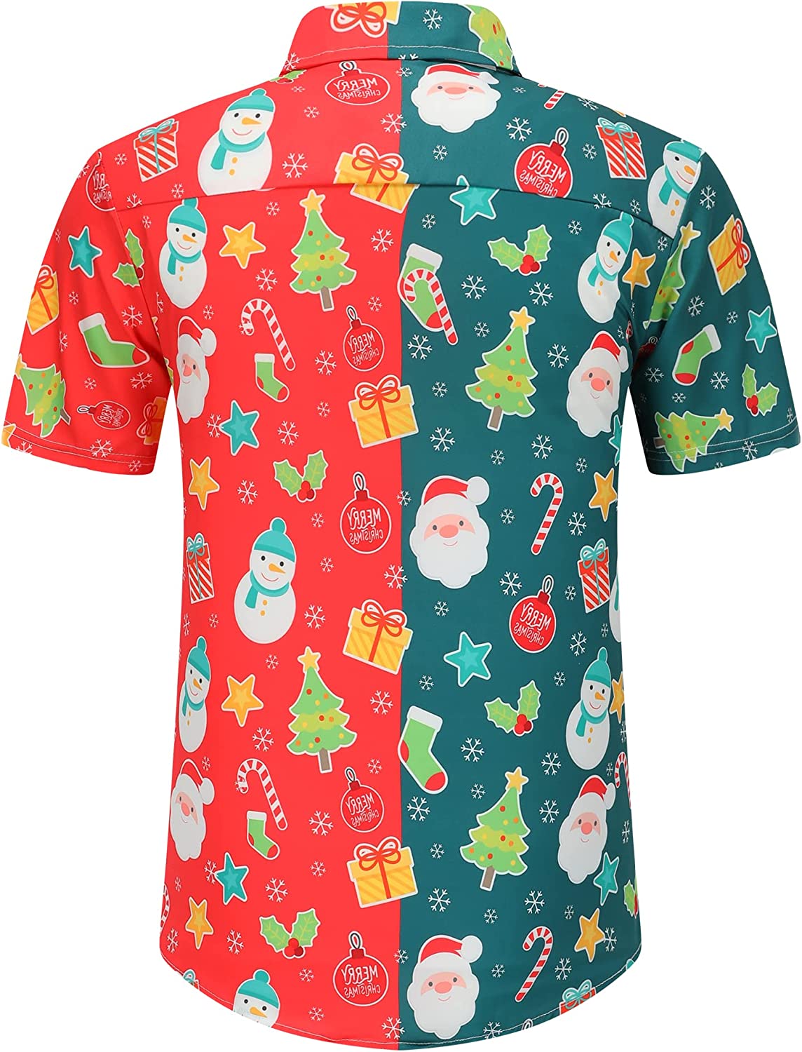 DOOPCCOR Christmas Button Up Hawaiian Shirt
