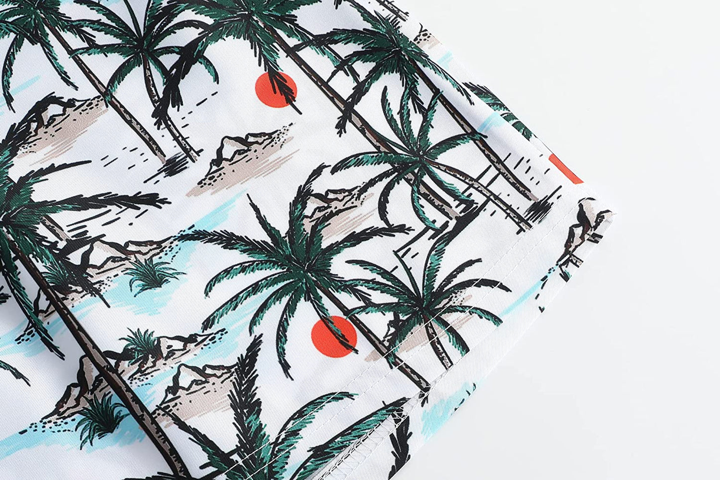 DOOPCCOR Mens Swimming Trunks Quick Dry Beach Hawaiian Shorts with Pockets