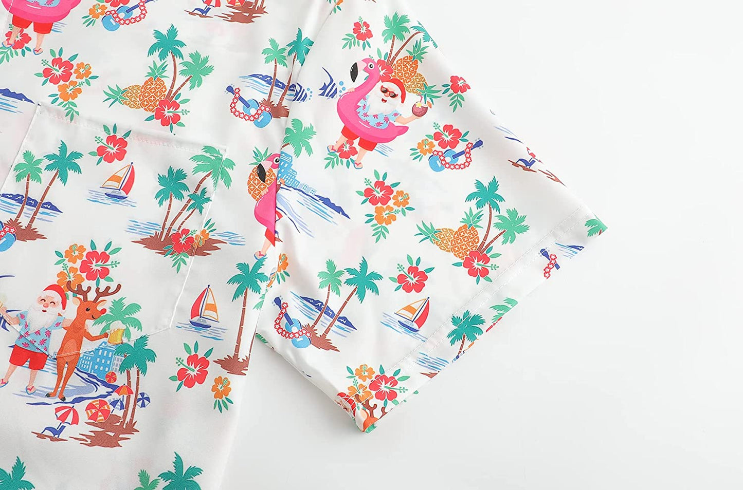 DOOPCCOR Christmas Button Up Hawaiian Shirt