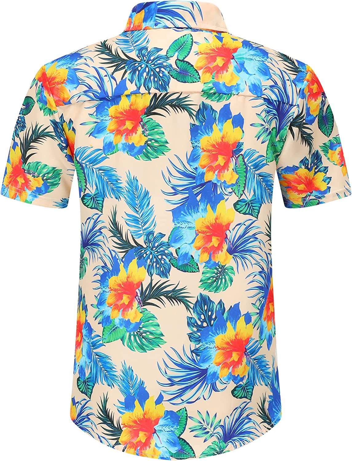 DOOPCCOR Hawaiian Shirt for Men Flower Casual Button Down Short Sleeve Hawaiian Shirt Suits
