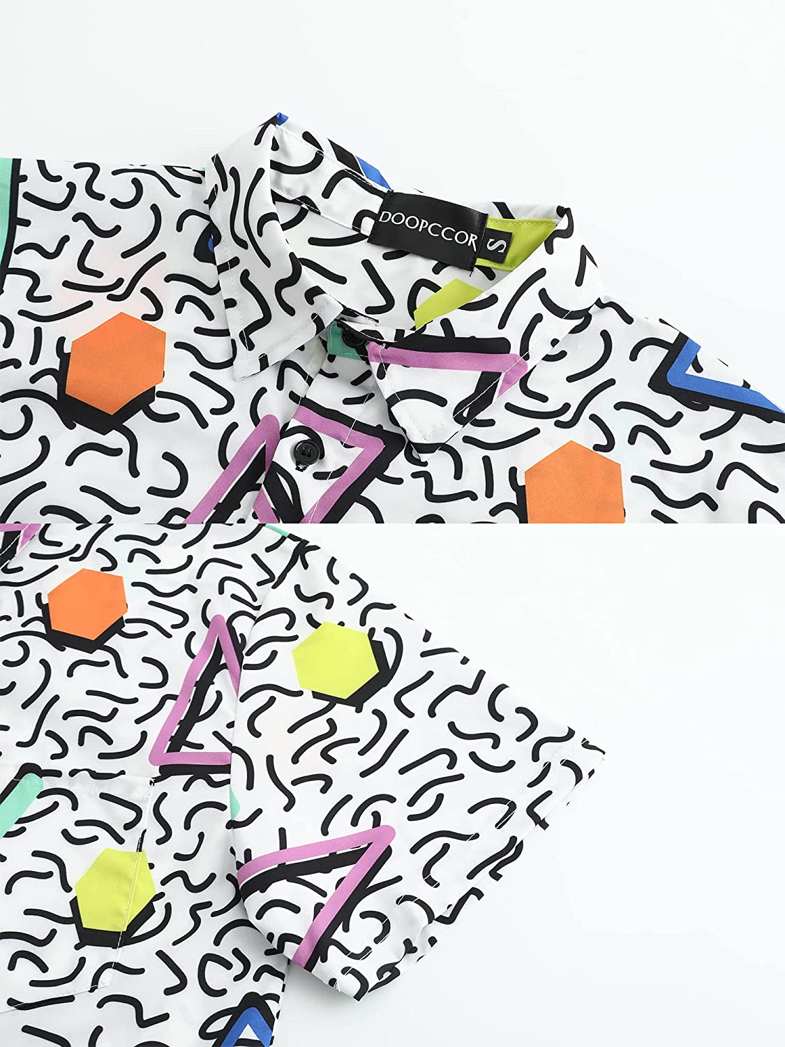 DOOPCCOR Hawaiian Shirt for Men Flower Casual Button Down Short Sleeve Hawaiian Shirt Suits