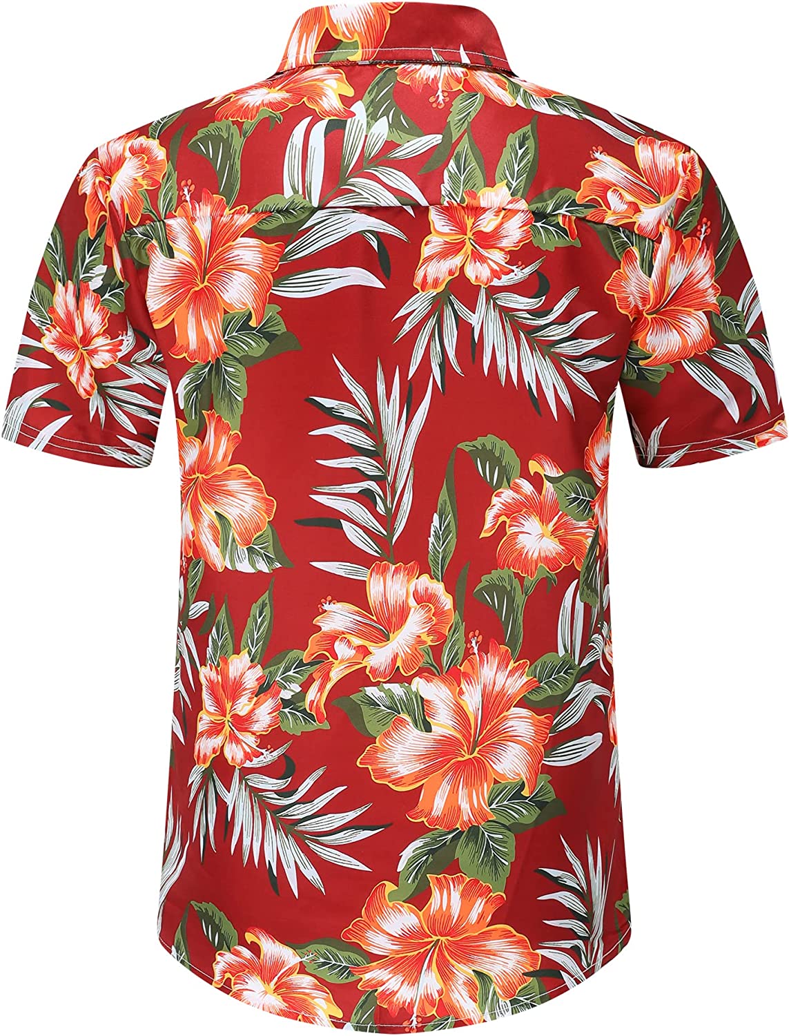 DOOPCCOR Hawaiian Shirt for Men Flower Casual Button Down Short Sleeve Hawaiian Shirt Suits