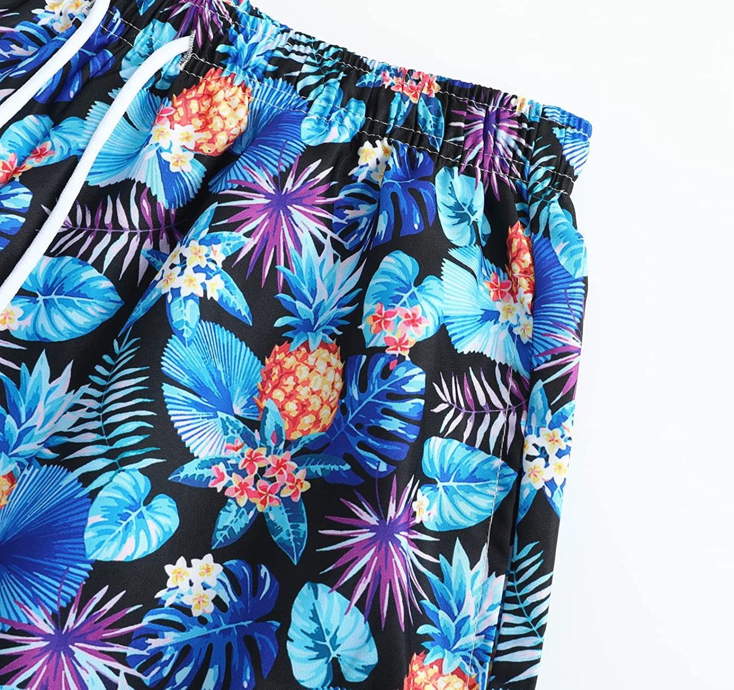 DOOPCCOR Mens Swimming Trunks Quick Dry Beach Hawaiian Shorts with Pockets