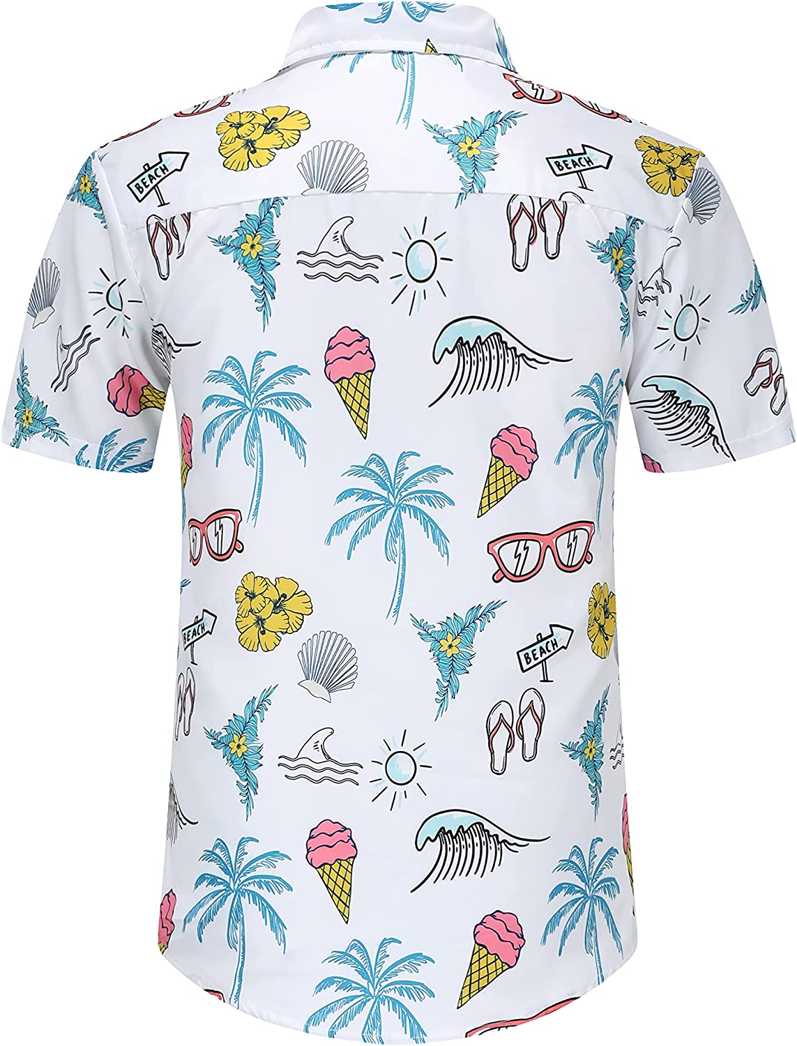 DOOPCCOR Hawaiian Shirt for Men Flower Casual Button Down Short Sleeve Hawaiian Shirt Suits