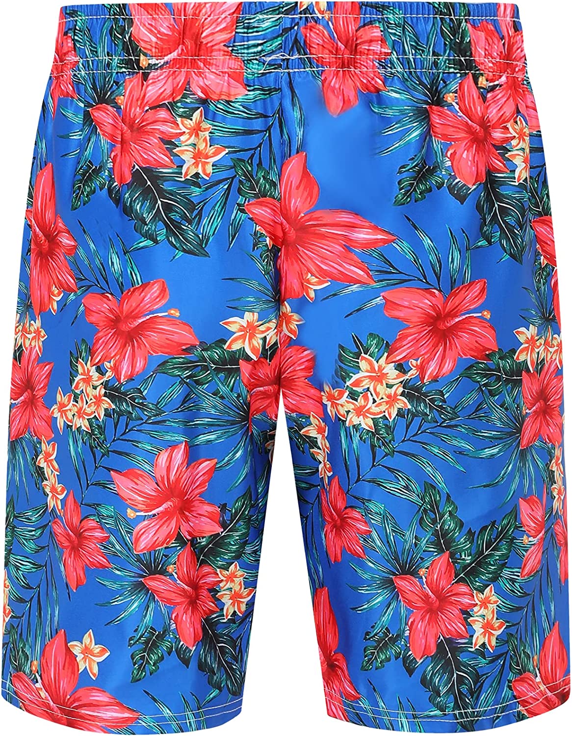 DOOPCCOR Mens Swimming Trunks Quick Dry Beach Hawaiian Shorts with Pockets