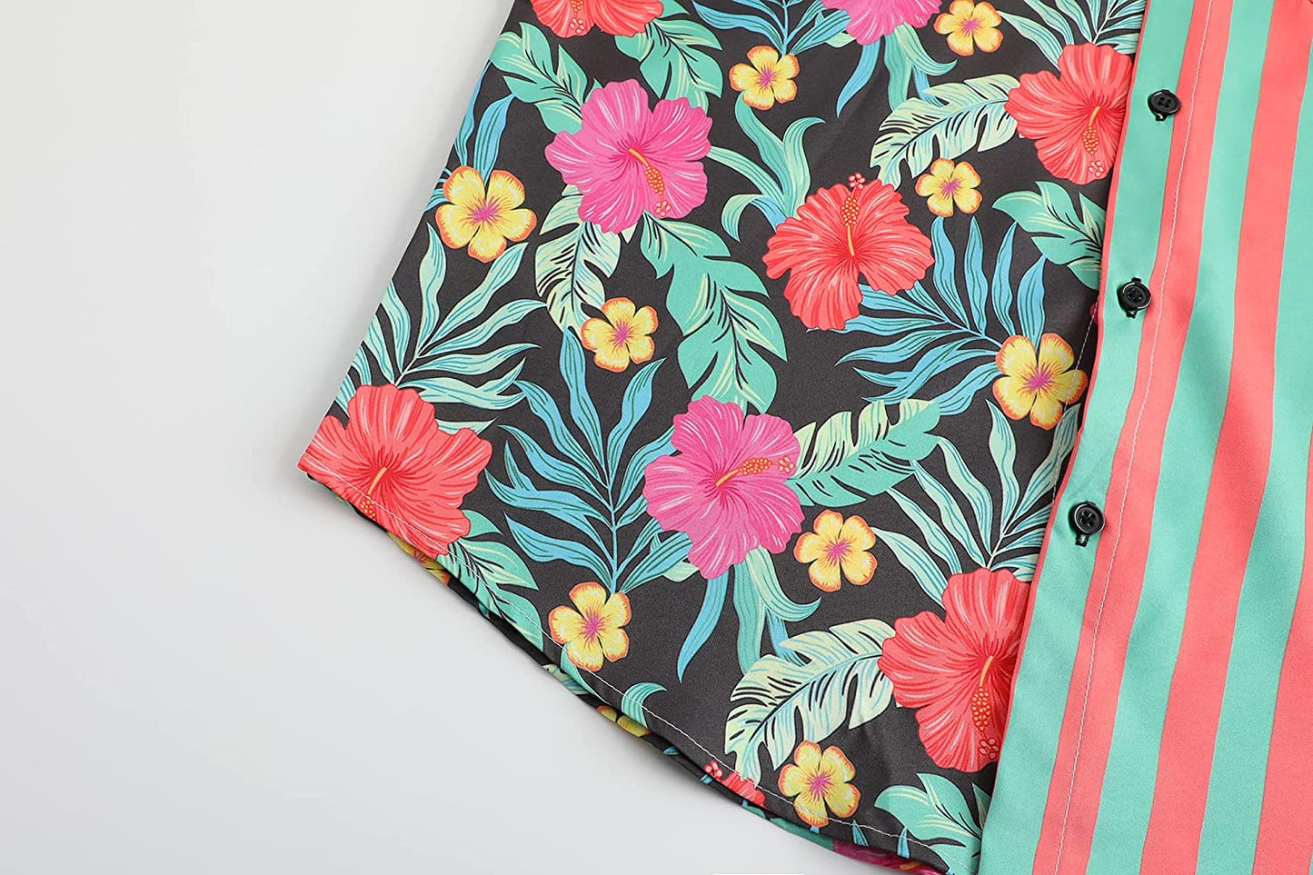 DOOPCCOR Hawaiian Shirt for Men Short Sleeves Printed Button Down Summer Beach Dress Shirts