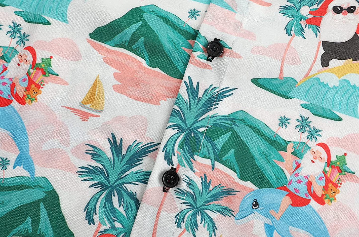 DOOPCCOR Christmas Button Up Hawaiian Shirt