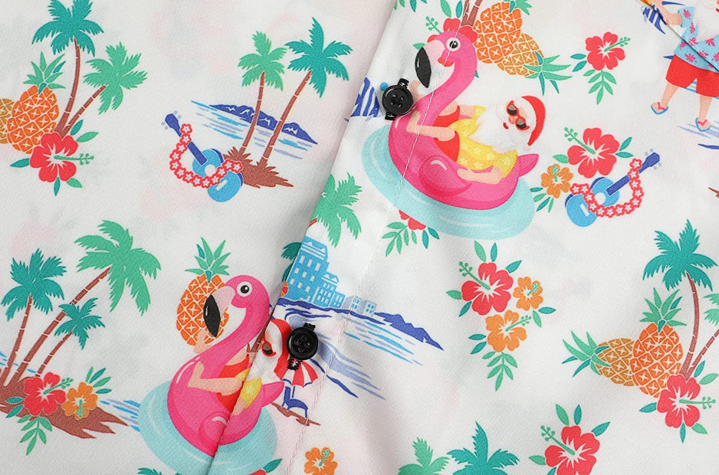 DOOPCCOR Christmas Button Up Hawaiian Shirt