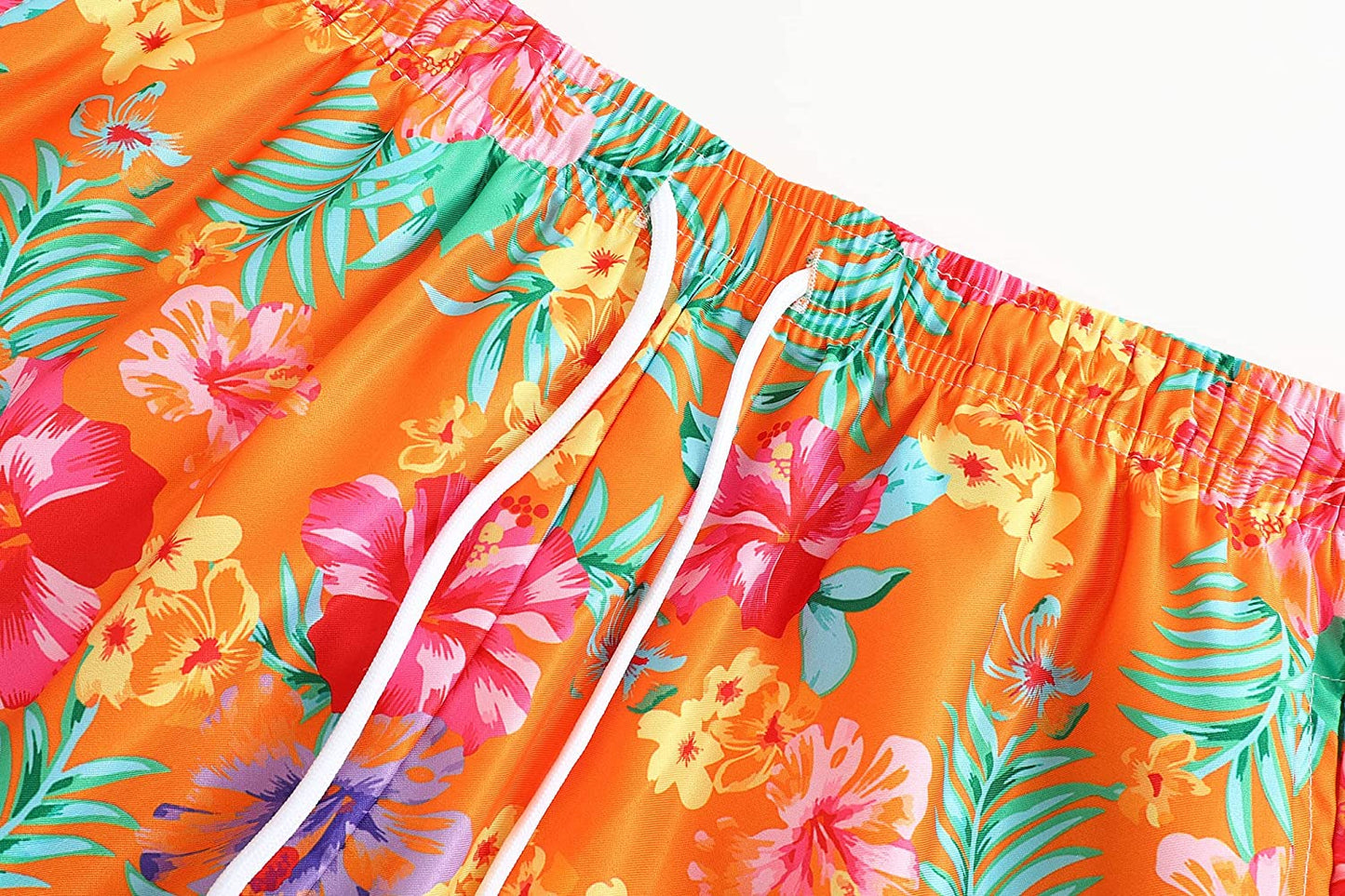 DOOPCCOR Mens Swimming Trunks Quick Dry Beach Hawaiian Shorts with Pockets