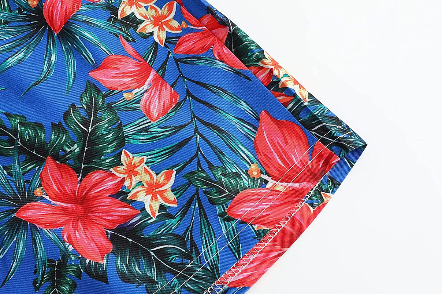 DOOPCCOR Mens Swimming Trunks Quick Dry Beach Hawaiian Shorts with Pockets