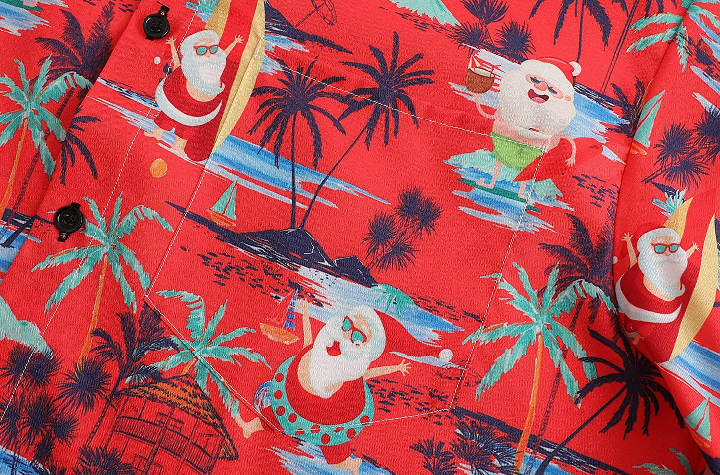 DOOPCCOR Christmas Button Up Hawaiian Shirt