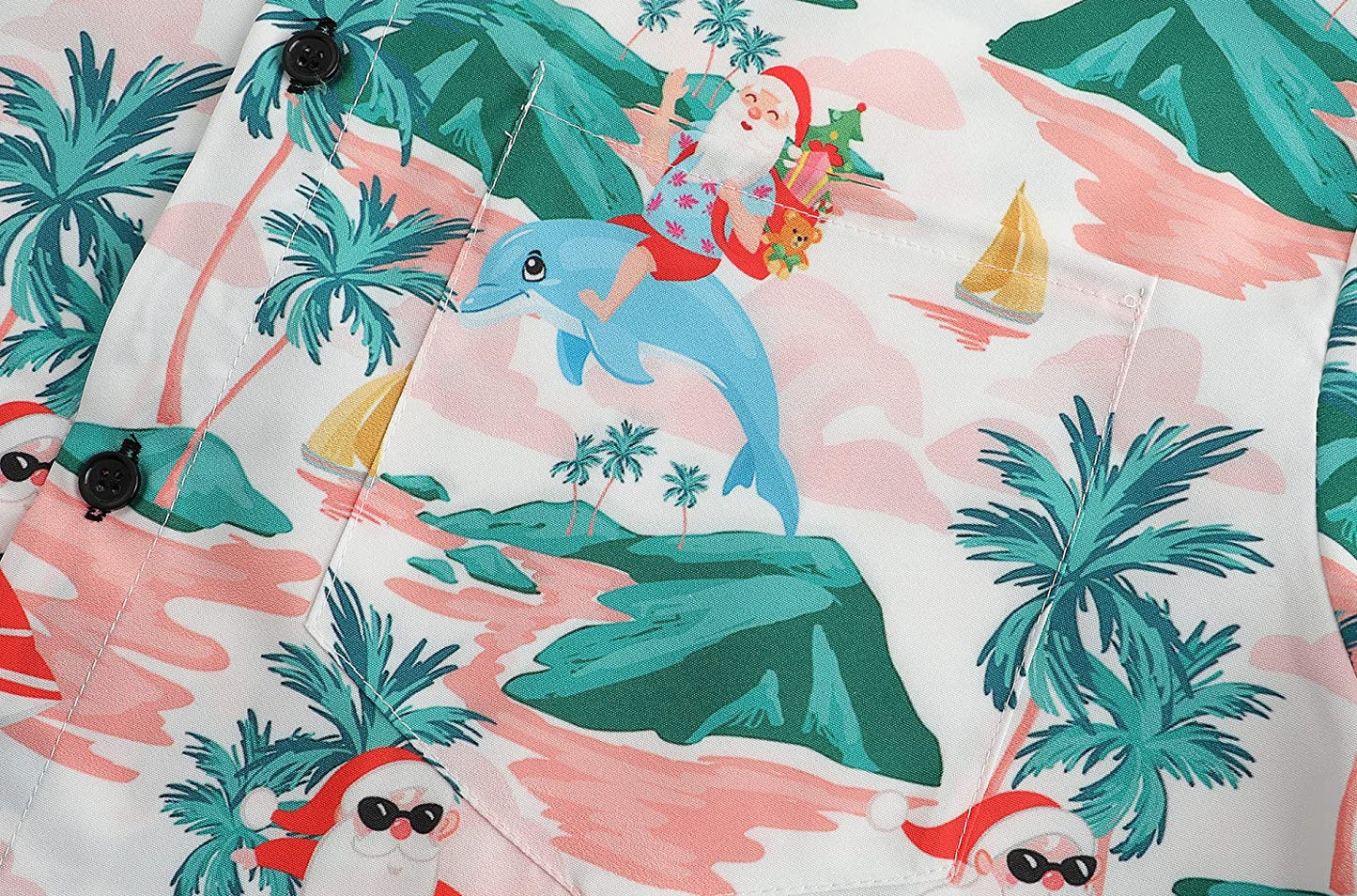 DOOPCCOR Christmas Button Up Hawaiian Shirt