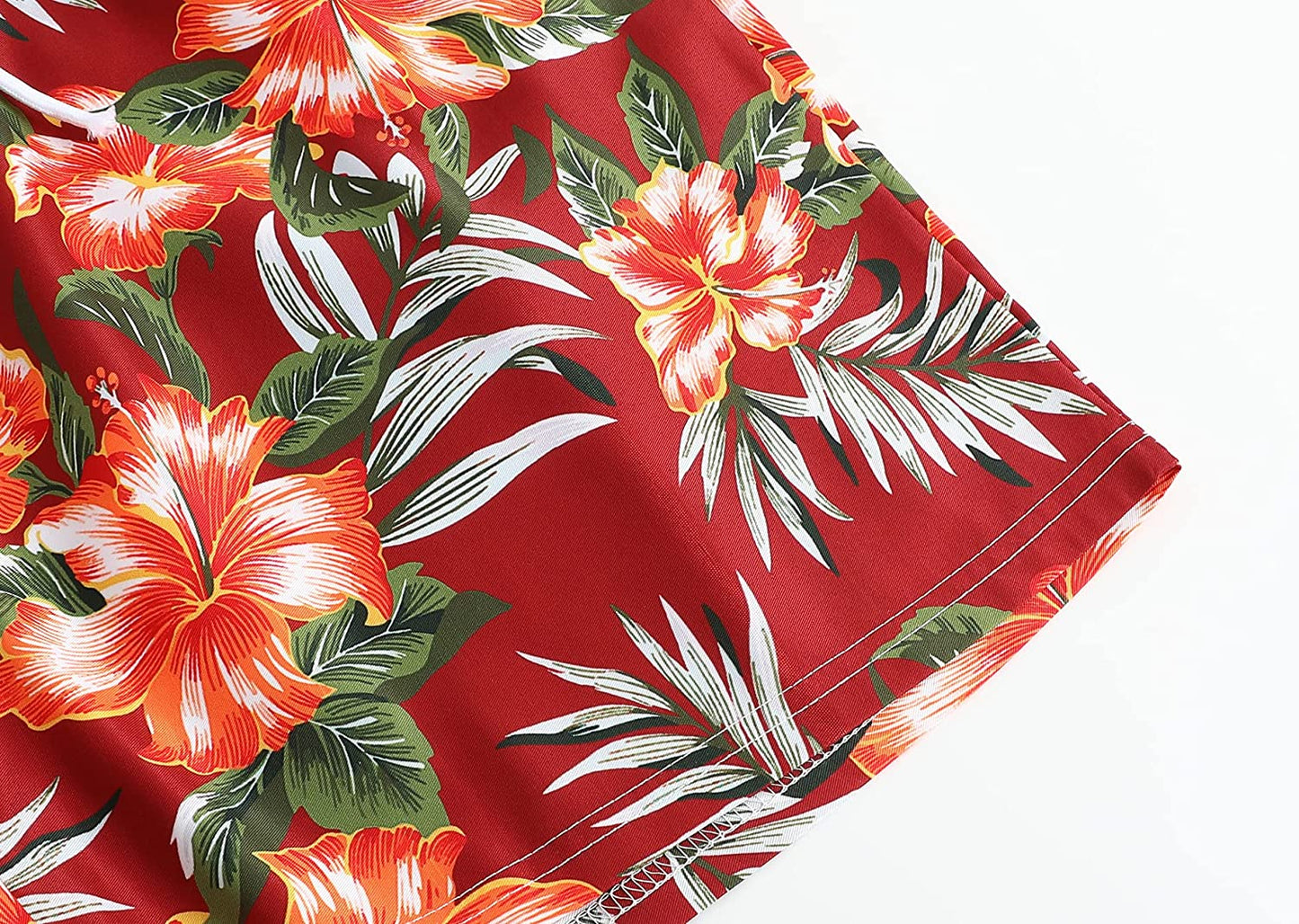 DOOPCCOR Mens Swimming Trunks Quick Dry Beach Hawaiian Shorts with Pockets