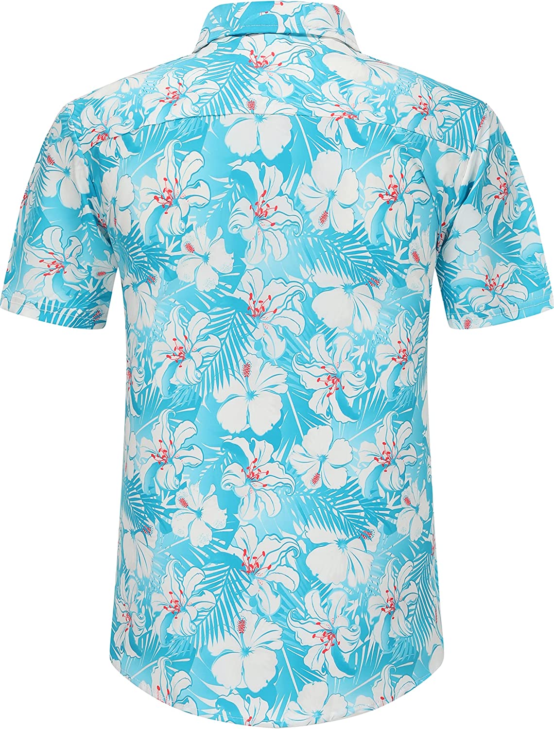 DOOPCCOR Hawaiian Shirt for Men Short Sleeves Printed Button Down Summer Beach Dress Shirts